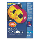 Inkjet CD Labels, Matte White, 100/Pack