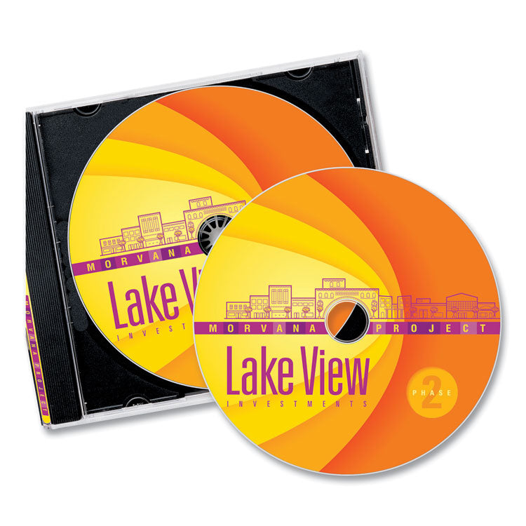 Inkjet Full-Face CD Labels, Glossy White, 20/Pack