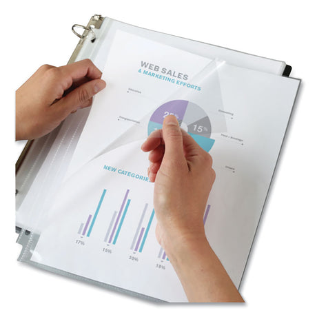 Quick Top and Side Loading Sheet Protectors, Letter, Non-Glare, 50/Box