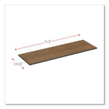 Reversible Laminate Table Top, Rectangular, 71.5w x 23.63d, Espresso/Walnut