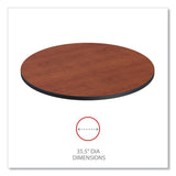 Reversible Laminate Table Top, Round, 35.5" Diameter, Medium Cherry/Mahogany