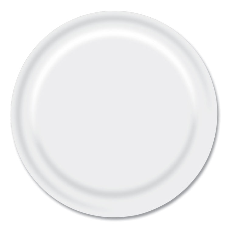 Paper Dinnerware, Plate, 9  dia, White, 1,000/Carton