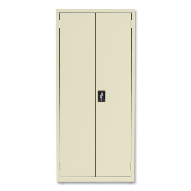 Economy Assembled Storage Cabinets, 3 Shelves, 30  x 15  x 66 , Putty