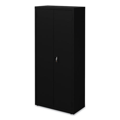 Economy Assembled Storage Cabinets, 3 Shelves, 30  x 15  x 66 , Black