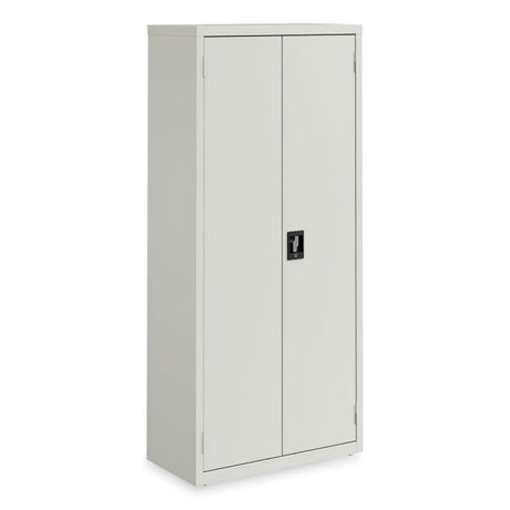 Economy Assembled Storage Cabinets, 3 Shelves, 30  x 15  x 66 , Light Gray