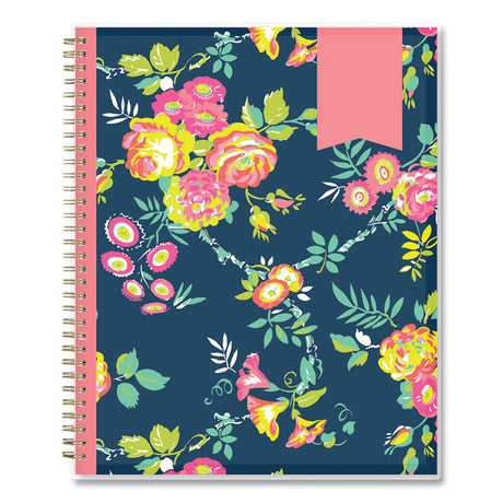 Day Designer Peyton Create-Your-Own Cover Weekly/Monthly Planner, Floral Artwork, 11 x 8.5, Navy, 12-Month (Jan-Dec): 2024