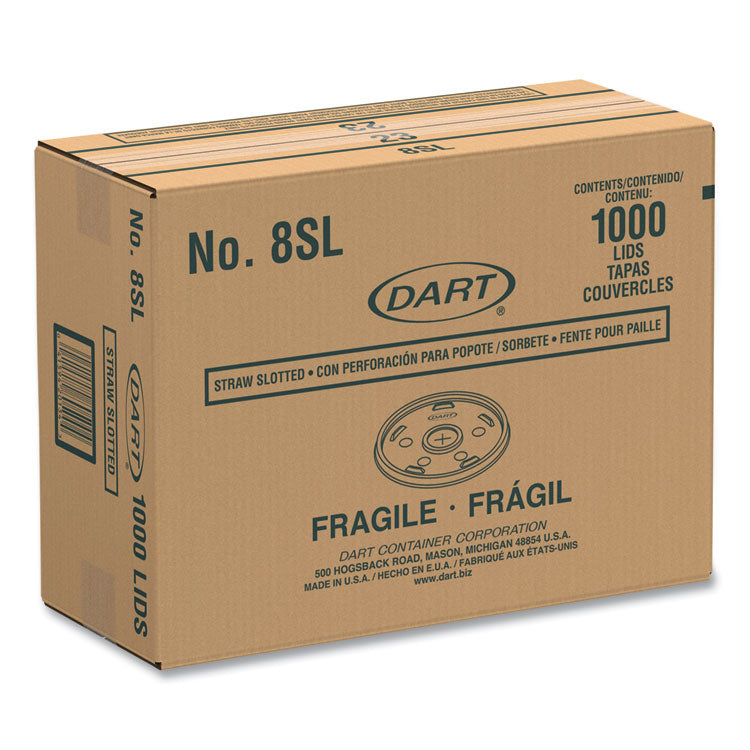 Plastic Cold Cup Lids, Fits 8 oz to 9 oz Cups, Translucent, 100 Pack, 10 Packs/Carton