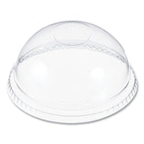 Plastic Dome Lid, No-Hole, Fits 9 oz to 22 oz Cups, Clear, 100/Sleeve, 10 Sleeves/Carton
