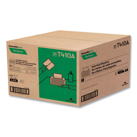 Perform Interfold Napkins, 1-Ply, 6.5 x 4.25, White, 376/Pack, 16 Packs/Carton