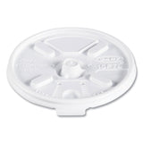 Lift n  Lock Plastic Hot Cup Lids, Fits 10 oz Cups, White, 1,000/Carton