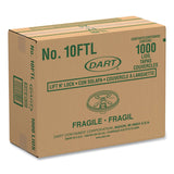 Lift n  Lock Plastic Hot Cup Lids, Fits 10 oz Cups, White, 1,000/Carton