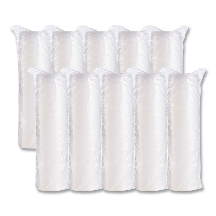 Plastic Cold Cup Lids, Fits 10 oz Cups, Translucent, 100 Pack, 10 Packs/Carton