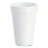 Foam Drink Cups, 16 oz, White, 20/Bag, 25 Bags/Carton