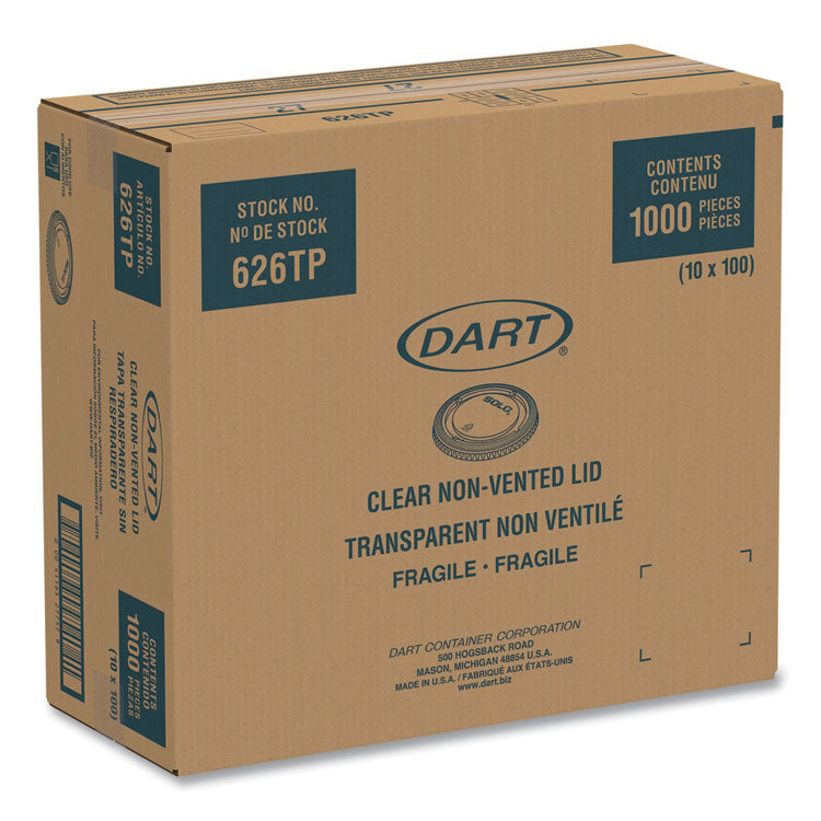 PETE Plastic Flat Cold Cup Lids, Fits 12 oz to 24 oz Cups, Clear, 1,000/Carton