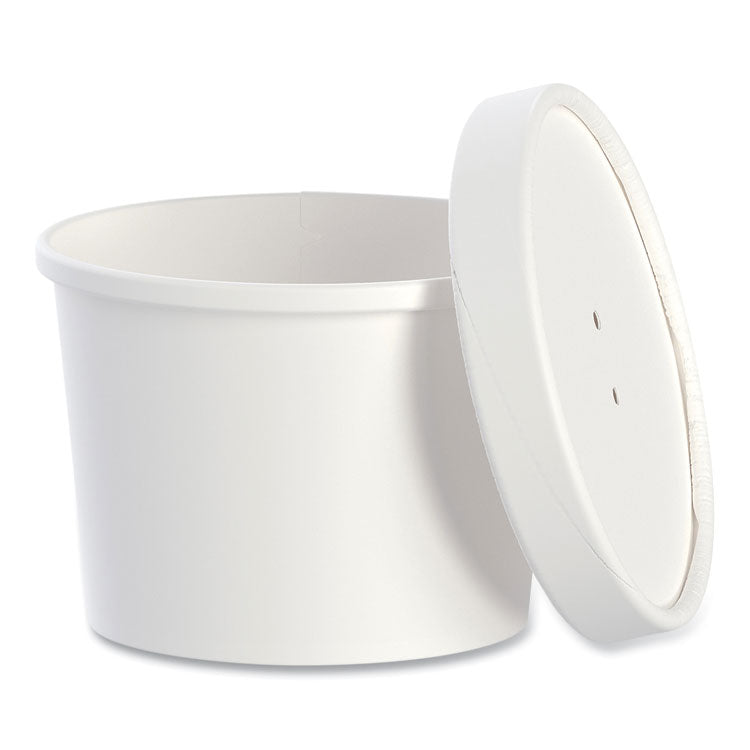 Flexstyle Food Lid Container, 12.1 oz, 3.6  Diameter, White, Plastic, 250/Carton