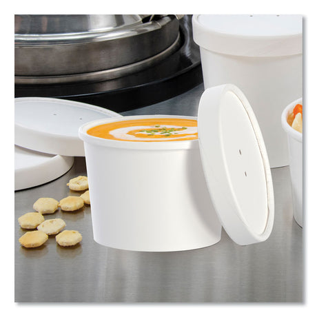 Flexstyle Food Lid Container, 12.1 oz, 3.6  Diameter, White, Plastic, 250/Carton
