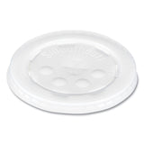 Polystyrene Plastic Flat Straw-Slot Cold Cup Lids, Fits 12 oz to 24 oz Cups, Translucent, 125/Pack, 16 Packs/Carton
