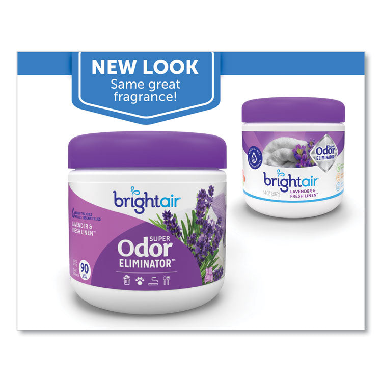 Super Odor Eliminator, Lavender and Fresh Linen, Purple, 14 oz Jar