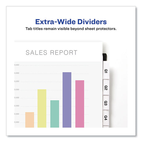 Insertable Big Tab Dividers, 8-Tab, 11.13 x 9.25, White, Clear Tabs, 1 Set
