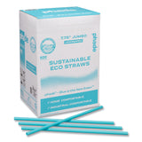 Marine Biodegradable Straws, 7.75 , Ocean Blue, 6,000/Carton