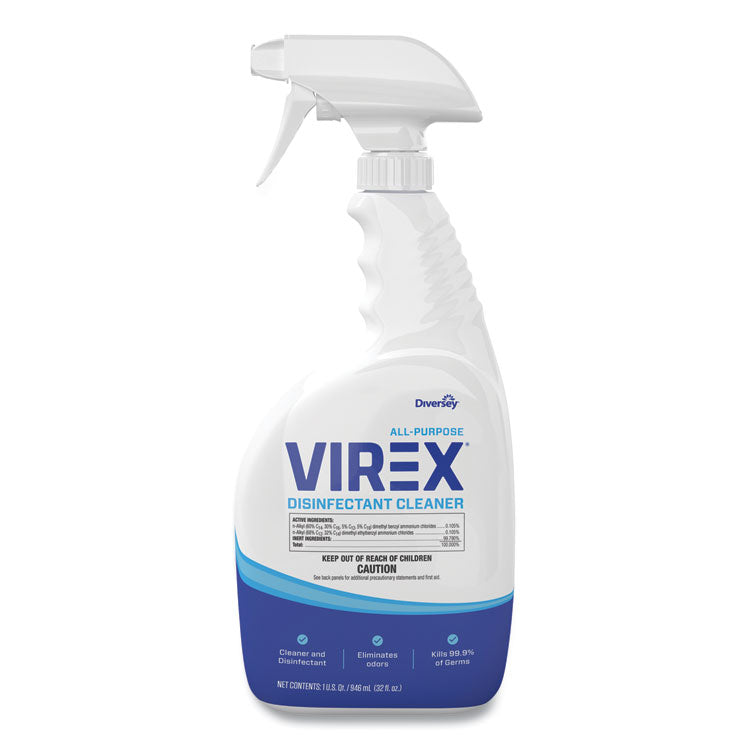 Virex All-Purpose Disinfectant Cleaner, Citrus Scent, 32 oz Spray Bottle, 8/Carton