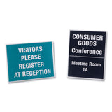 Clear Plastic Slanted L-Shaped Countertop Sign Holder, Side-Load, Horizontal/Vertical Orientation, 8.5 x 11 Insert