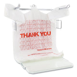 Thank You Bags, Thank You - Have a Nice Day Labeling, Cut-Out Handles, 13  x 23  x 23 , White/Red, 1,000/Carton