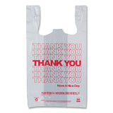 Thank You Bags, Thank You - Have a Nice Day Labeling, Cut-Out Handles, 11.5  x 20  x 20 , White/Red, 775/Carton