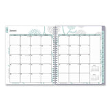 Rue Du Flore Monthly Planner, Floral Artwork, 10 x 8, Jade/Lavender Cover, 12-Month (Jan to Dec): 2025