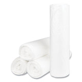 High-Density Commercial Can Liners, 60 gal, 14 mic, 43  x 48 , Natural, Interleaved Roll, 25 Bags/Roll, 8 Rolls/Carton