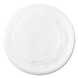 115-Series Flat Hot Lids, Compostable, For Use With 115-Series Soup Containers, White, Plastic, 500/Carton