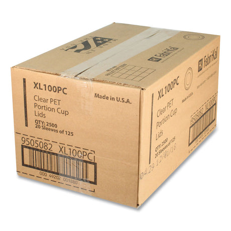 Portion Cup Lids, Fits 0.75 oz to 1 oz Portion Cups, Clear, 2,500/Carton