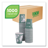 World Art Renewable and Compostable Hot Cups, 12 oz, 50/Pack, 20 Packs/Carton