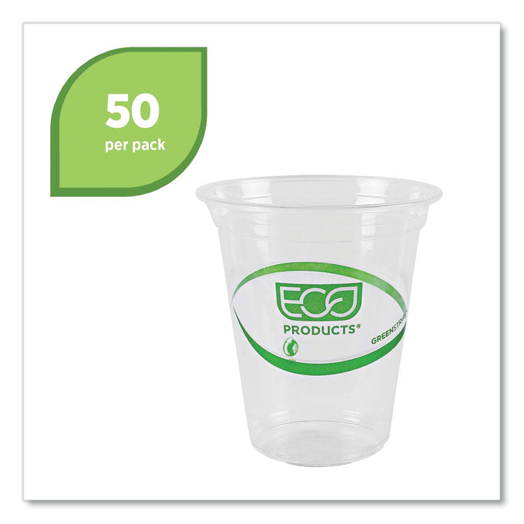 GreenStripe Renewable and Compostable Cold Cups Convenience Pack, Clear, 16 oz, 50/Pack