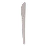 Plantware Compostable Cutlery, Knife, 6 , White, 1,000/Carton