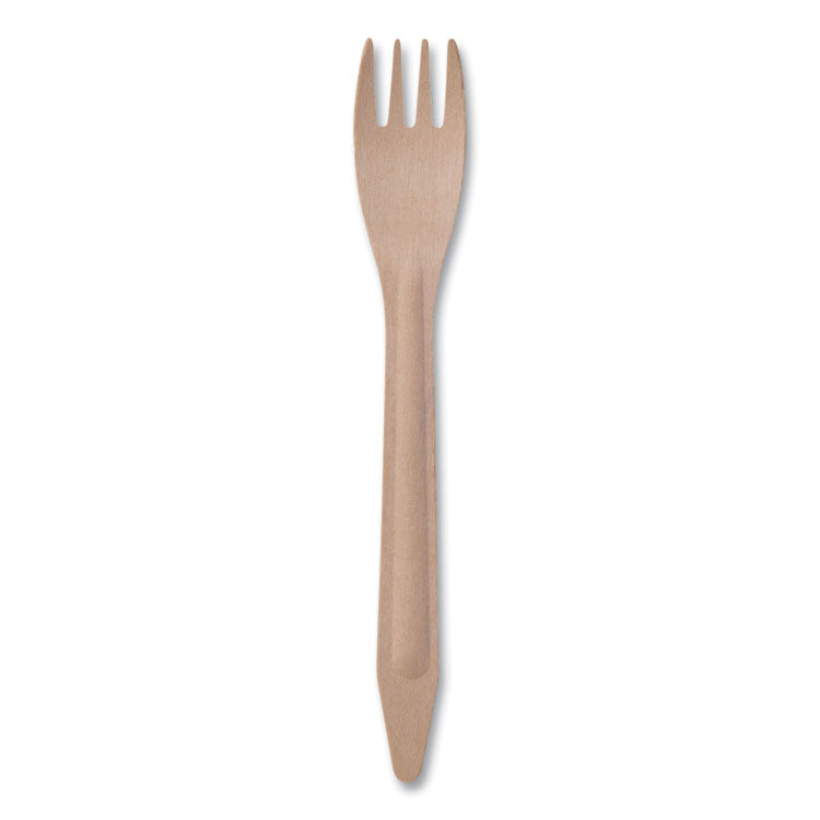 Wood Cutlery, Fork, Natural, 500/Carton