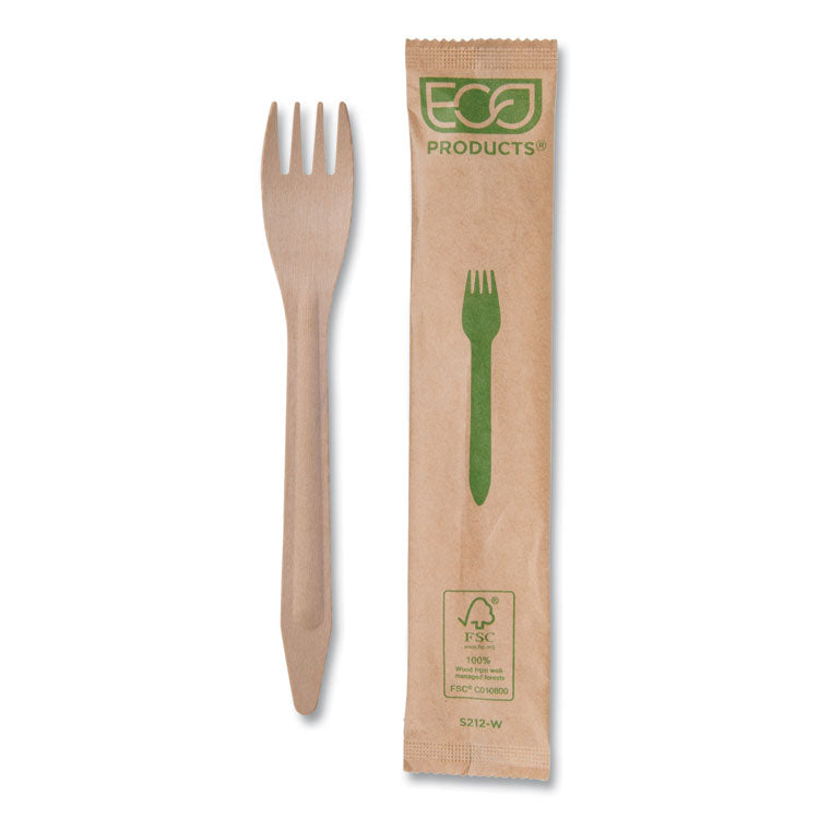 Wood Cutlery, Fork, Natural, 500/Carton