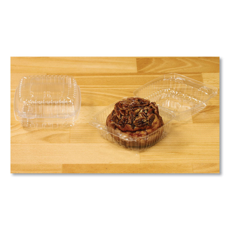 Handi-Lock Single Compartment Food Container, 5.63 w x 3.25 d, Clear, Plastic, 500/Carton