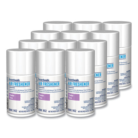 Metered Air Freshener Refill, Powder Mist, 7 oz Aerosol Spray, 12/Carton
