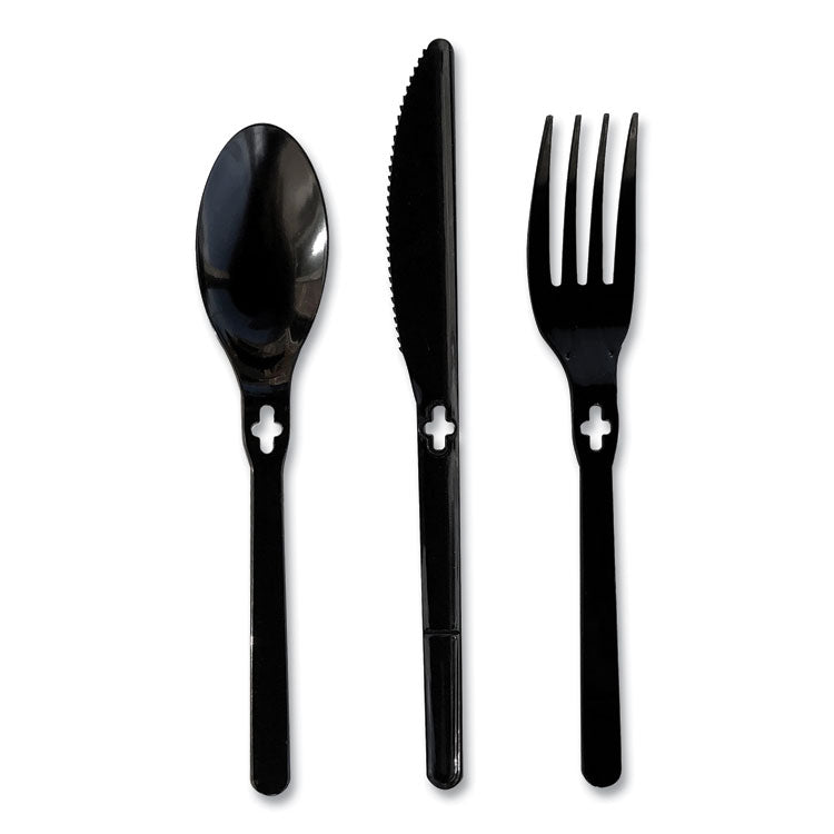 Fork WeGo Polystyrene, Fork, Black, 1000/Carton