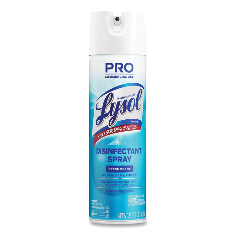 Disinfectant Spray, Fresh, 19 oz Aerosol Spray