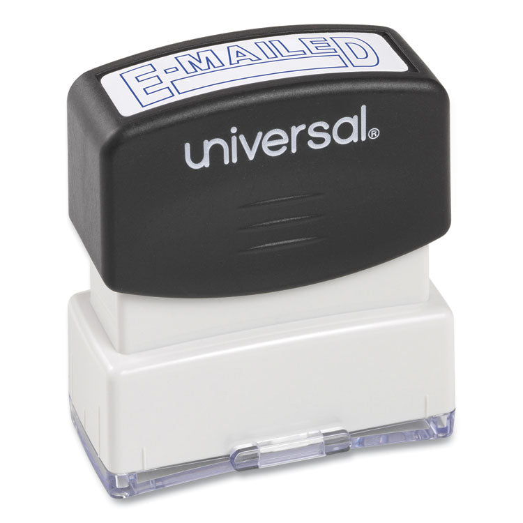 Message Stamp, E-MAILED, Pre-Inked One-Color, Blue