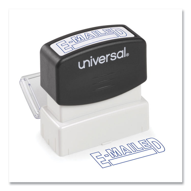 Message Stamp, E-MAILED, Pre-Inked One-Color, Blue