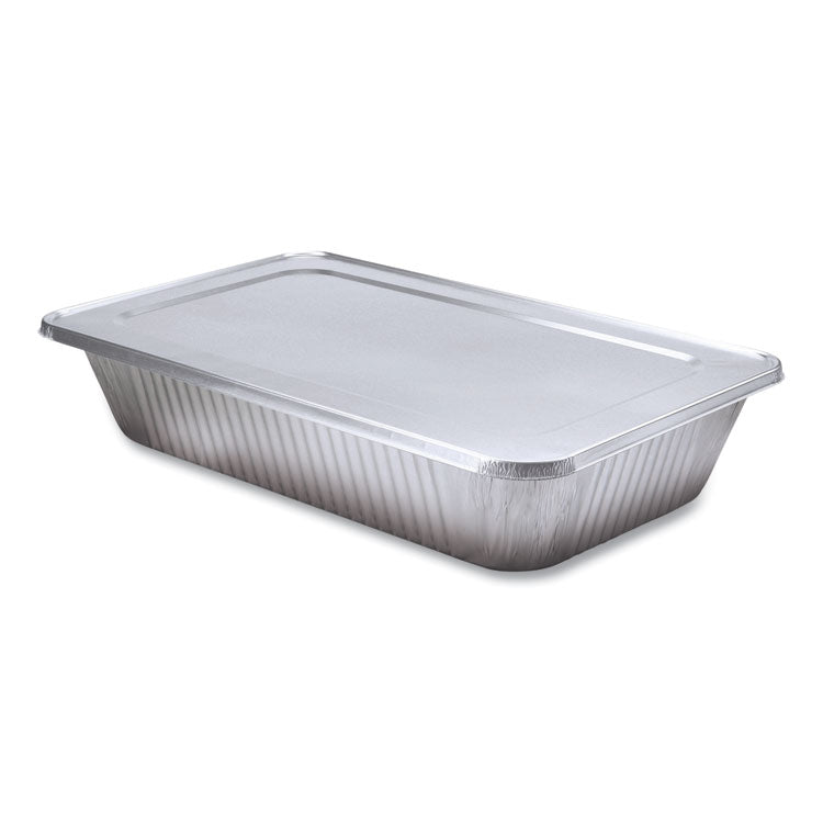 Steam Table Pan Lids, Full Curl Edge, Fits Full-Size Pan, 0.62  Deep, 12.87 x 20.81, 50/Carton