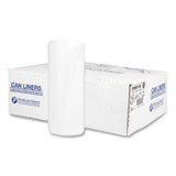 High-Density Commercial Can Liners, 60 gal, 17 mic, 38  x 60 , Clear, Interleaved Roll, 25 Bags/Roll, 8 Rolls/Carton