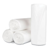 High-Density Commercial Can Liners, 60 gal, 17 mic, 38  x 60 , Clear, Interleaved Roll, 25 Bags/Roll, 8 Rolls/Carton