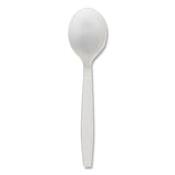 Heavyweight Polypropylene Cutlery, Soup Spoon, White, 1000/Carton