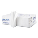 High-Density Commercial Can Liners, 30 gal, 10 mic, 30  x 37 , Clear, Interleaved Roll, 25 Bags/Roll, 20 Rolls/Carton