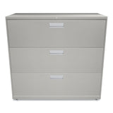 Brigade 600 Series Lateral File, 3 Legal/Letter-Size File Drawers, Light Gray, 42" x 18" x 39.13"