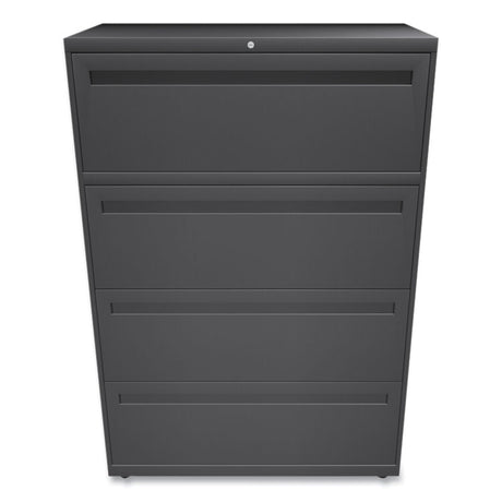 Brigade 700 Series Lateral File, 4 Legal/Letter-Size File Drawers, Charcoal, 36" x 18" x 52.5"